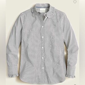 J. Crew Women's Classic-fit Ruffle Collar Button-Down Shirt